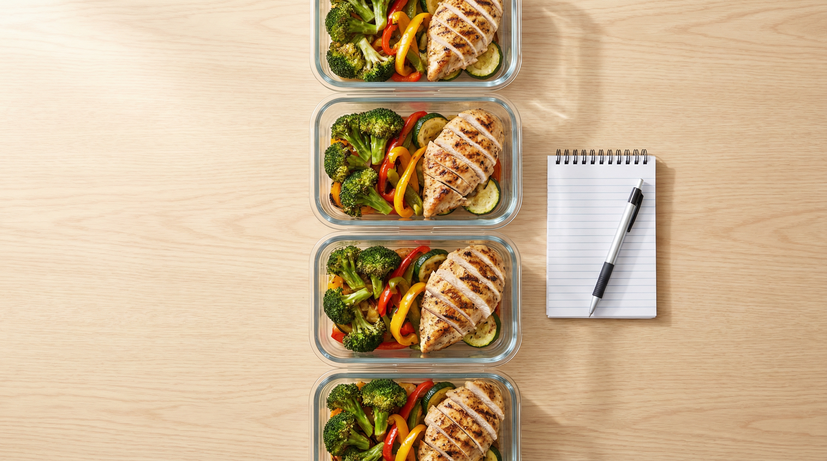 Healthy meal prep containers